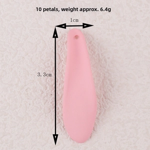 Macro shot of pink acrylic flower petals for jewelry DIY with 3.3cm size dimensions