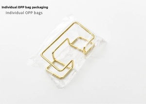 Individual OPP bag packaging for the minimalist golden metal business card holder