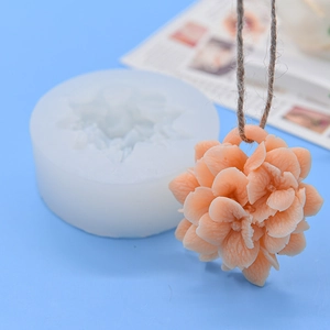 Flower Silicone Mold 3D Rose Shape DIY Craft Tool Baking Cake Decorating Candle Soap Making Flexible White