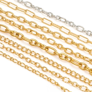 Assorted 18K gold and silver stainless steel DIY jewelry chains for necklace making