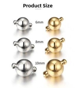 Magnetverschlüsse für Schmuck in Gold und Silber in den Größen 6mm 8mm 10mm