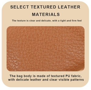 Macro detail of high-quality brown lychee textured PU leather material on card holder