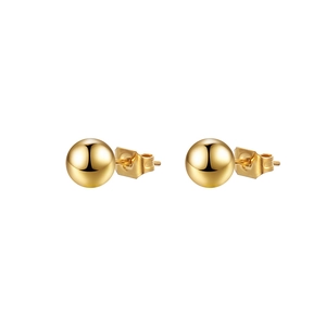 Ball Stud Earrings Stainless Steel Minimalist Hip Hop Jewelry For Women Men Unisex
