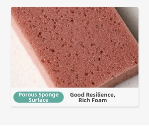 Macro detail of high-density porous sponge showing rich foam and resilient texture