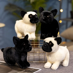 Standing Bulldog Pug Plush Toy Soft Stuffed Animal Puppy Doll Cute Room Decor Kids Gift Comfort Accessory