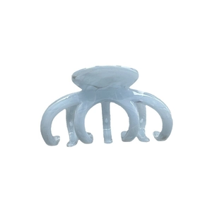 Blue marble effect octopus hair claw clip made of polished acetate for women