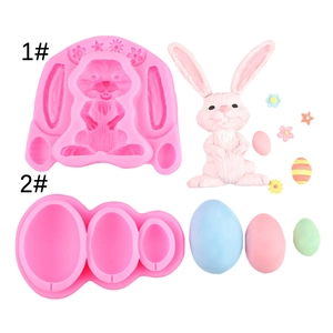 Easter Bunny Egg Silicone Mold Fondant Cake Decorating Chocolate Baking Biscuit Craft Handcraft Tools