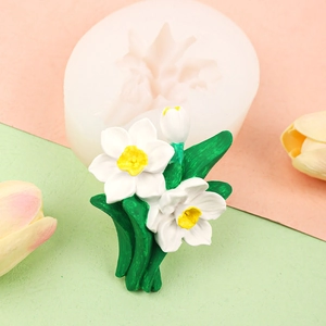 3D frangipani silicone mold for aromatherapy plaster candles and DIY crafts