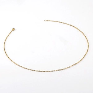 Classic 18K gold plated stainless steel thin pearl link chain necklace for jewelry