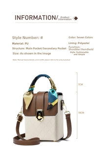Infos détaillées sur les dimensions du sac à main en cuir PU chic, anse de 7cm