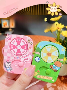 Close-up of glowing cartoon pet fidget spinner keychain with music and LED features