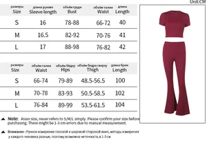 Tabella delle taglie con misure in CM per set casual da donna maglia e pantaloni lunghi