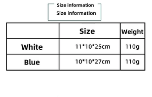 Size specifications for the snowflake Rudolf Christmas gnome dolls in white and blue