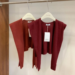 Women Knitted Shawl Wrap Solid Color Imitation Cashmere Shoulder Capelet Elegant Soft Front Tie Versatile Decorative Shrug