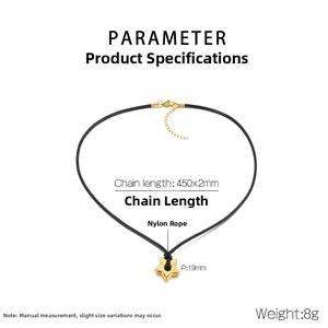 Macro detail of star pendant necklace with 450x2mm chain length and 8g weight specs
