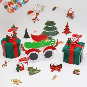 Christmas Gift Box Plastic Reusable Holiday Storage Container For Apple Jewelry Desktop Ornament Heart Bow Design Festive Decoration
