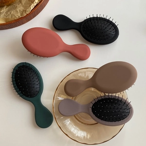 Mini Pettine Per Capelli Portatile Spazzola Per Massaggio Air Cushion Plastica Opaca Formato Viaggio Per Donne Ragazze