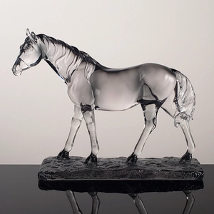 Abstract Horse Statue Nordic Transparent Resin Sculpture Art Ornament For Living Room Office Desktop Home Decor