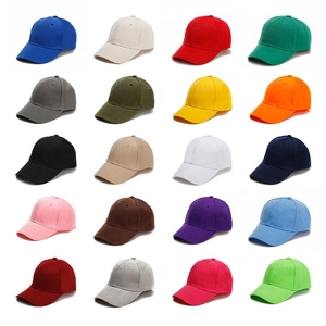Adult unisex baseball caps in 20 assorted solid candy colors for outdoor sun protection