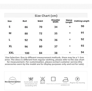 Guide des tailles et conseils de lavage pour robe cintrée en jacquard style français