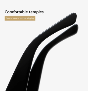 Macro view showing the comfortable black temples and non-slip design of these sunglasses