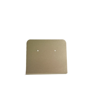 Creative metal earring display stand in matte gold finish with dual hanging holes
