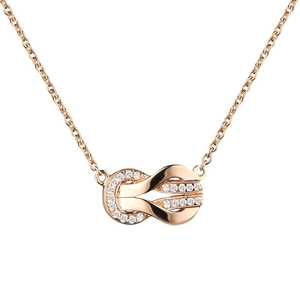 Elegante collana a doppio strato placcata oro 18k con nodo infinito per donna