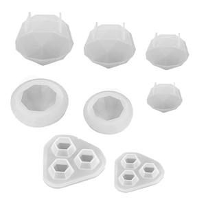 Multi-formaat geometrische diamanten siliconen mallen set voor DIY sieraden maken