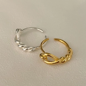 Knot Twist Ring 925 Sterling Silver Adjustable Open Band Minimalist Elegant Retro Style Jewelry Accessory For Women