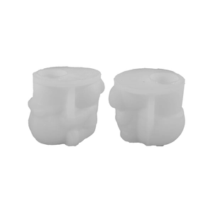 Silicone mold set for cute pig candle holders and DIY resin plaster sculptures