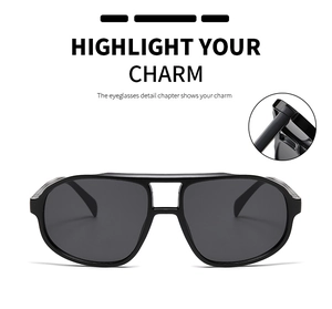 Detail view of large pilot sunglasses frame with sturdy hinge and integrated nose pads