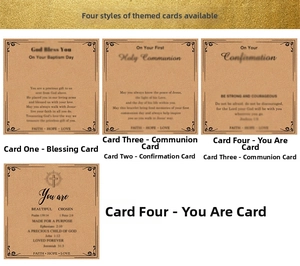 Cartes de vœux religieuses avec versets bibliques et texte Faith Hope Love