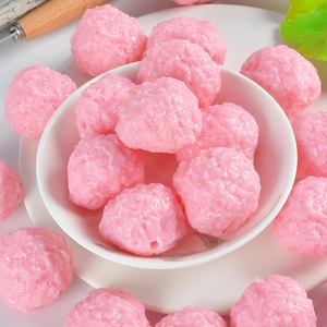 Realistic PVC shrimp balls food model for DIY hot pot and barbecue scenes decor