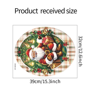 Specifiche delle dimensioni per l'adesivo da bagno Babbo Natale di 32x39 cm
