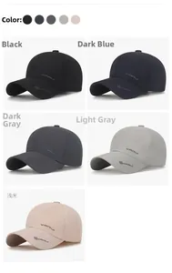 Cappellini da baseball ad asciugatura rapida in nero, grigio, blu e beige in multi-colore