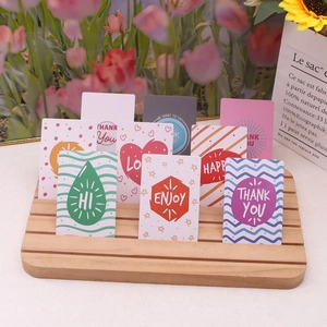 Greeting Cards Message Cards Colorful Paperboard For Gift Wrap Flower Bouquet Jewelry Packaging Minimalist Heart Patterns Thank You Notes