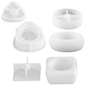 Moules en silicone pour pots de bougies ovales avec couvercle pour boîtes de rangement