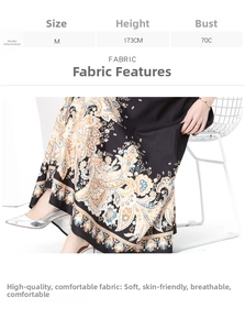 Size M floral maxi dress details on 173cm model with Persian paisley print