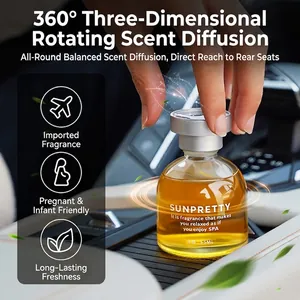 Désodorisant voiture en flacon verre 65ml parfum osmanthus pour intérieur auto