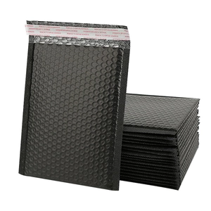 Thick black padded bubble mailers with self-adhesive seal for secure shipping packaging