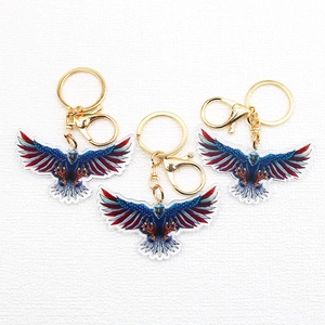 Patriotic eagle acrylic keychains with red white and blue US Independence Day motifs
