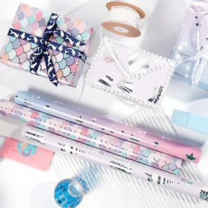 Carta da Regalo a Tema Sirena Oceano Set Assortito Rotoli di Carta Decorativa di Grandi Dimensioni per Confezioni Regalo per Feste di Compleanno di San Valentino