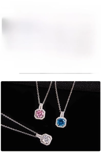 Detailed specs for zircon perfume bottle necklace with copper pendant and titanium steel chain