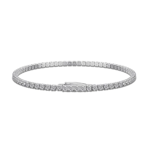 Classic 925 silver tennis bracelet with brilliant cubic zirconia in 4-prong setting