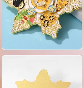 Close-up of star-shaped rotating tiger fridge magnet with high-strength magnetic backing