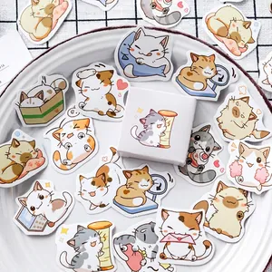 Cartoon Animal Cat Panda Dog Stickers Cute Kawaii Scrapbooking DIY Decorative Stickers Journal Notebook
