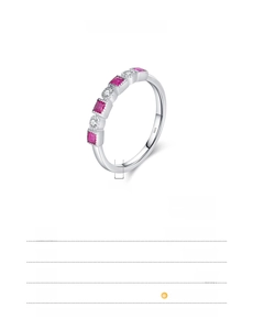 Detailed specs showing S925 silver ring with red zircon inlay and 1.80mm band width