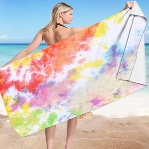 Microfiber Beach Towel Tie Dye Colorful Quick Dry Absorbent Bath Towel For Swimming Travel Pool Yoga Bohemian Style