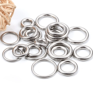 Polished stainless steel seamless jump rings in various sizes for DIY jewelry making