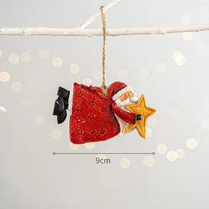 Ornamenti Appesi Babbo Natale In Resina Retrò Con Cuore E Stella Per Decorazione Albero Di Natale